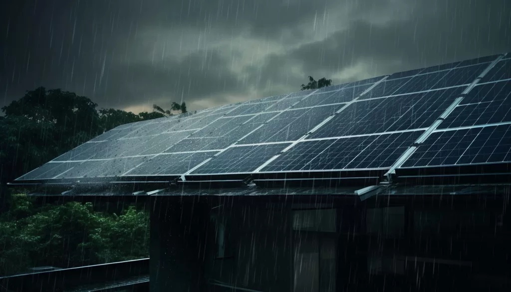 Cusp Solar | Solar panels in rain